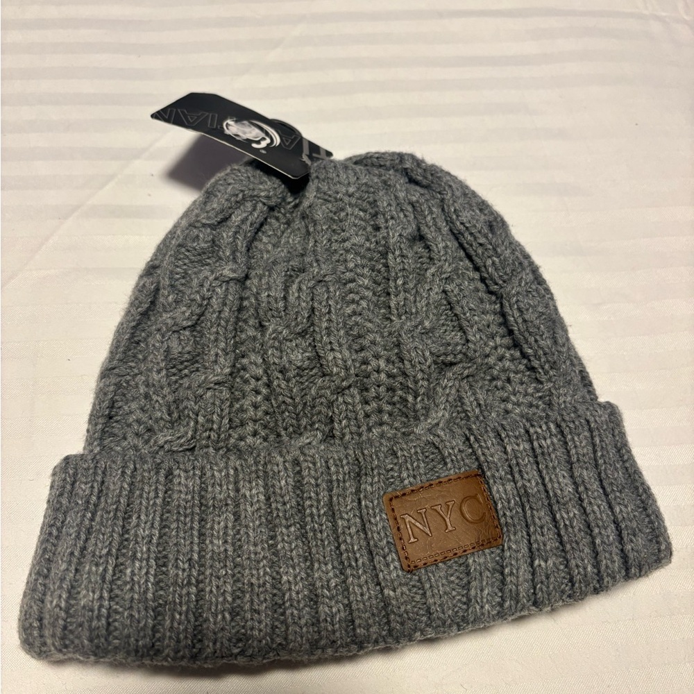 NYC Gray Knit Kids Hat
